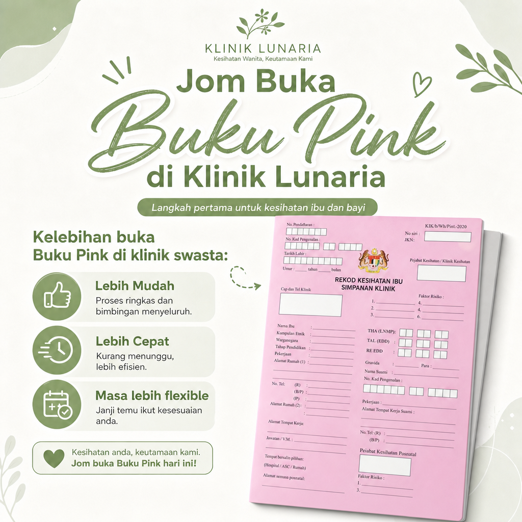 Buka Buku Pink di Klinik Lunaria, Petaling Jaya