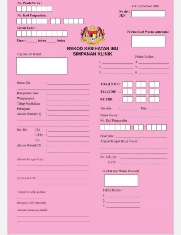 Buka Buku Pink — Rekod Kehamilan Anda